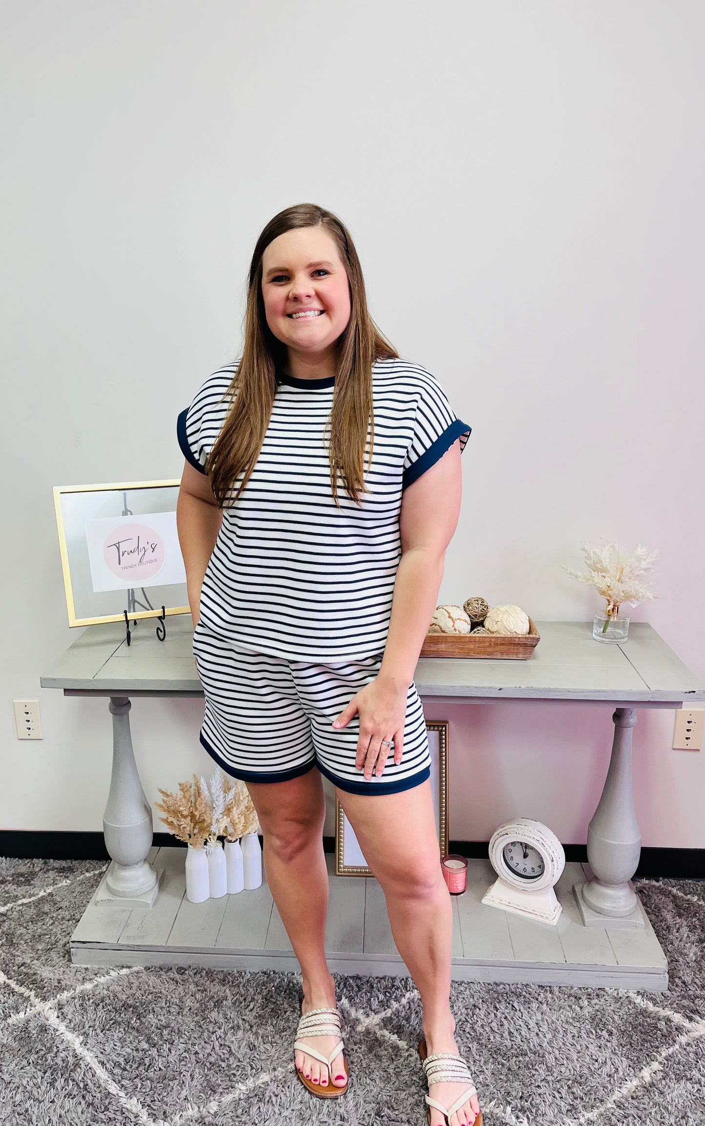 Striped Short Set