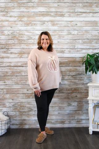 Harvest Charm Pumpkin Sweater - Trudy's Trendy Boutique