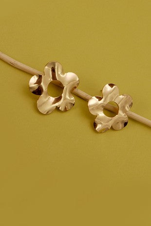 Gold Flower Stud Earrings