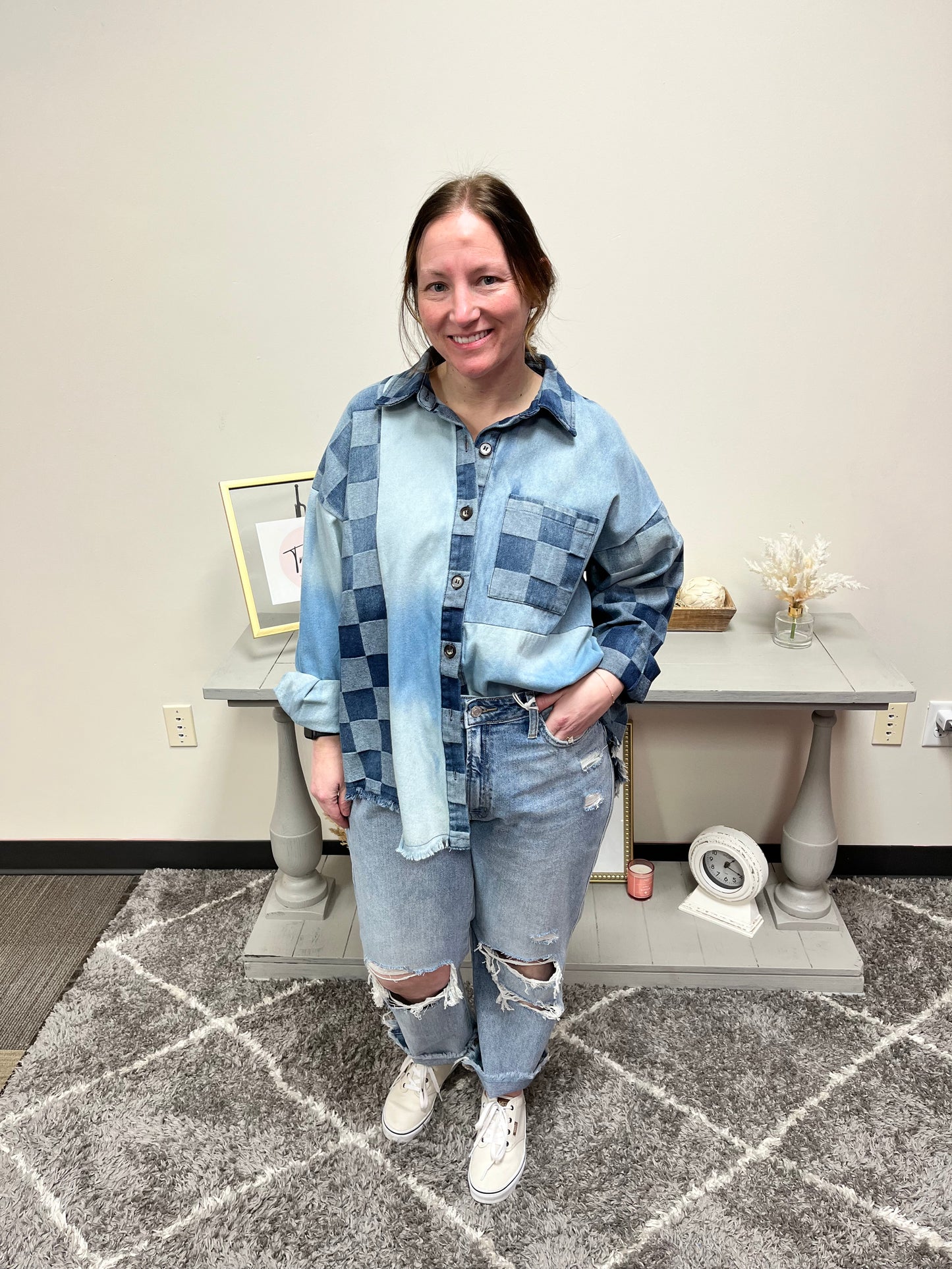 Radiate Positivity Denim Shirt