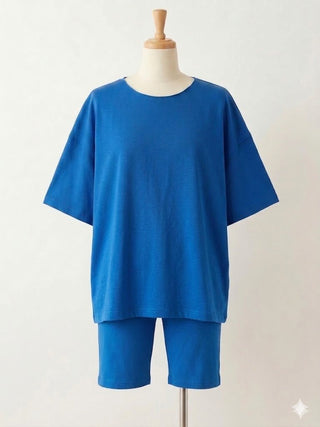 Round Neck Bike Short Set/Curvy - Trudy's Trendy Boutique