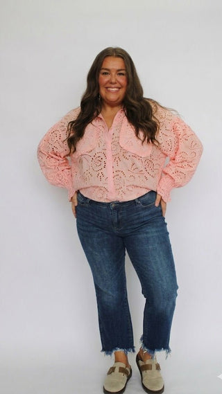 Mica High Rise Crop Flair Dark Moscato/Curvy - Trudy's Trendy Boutique