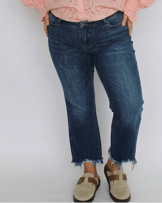 Mica High Rise Crop Flair Dark Moscato/Curvy - Trudy's Trendy Boutique