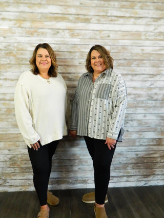Stonewash Ease Thermal Pullover - Trudy's Trendy Boutique