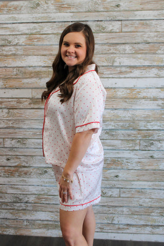 Valentine Satin PJ Set - Trudy's Trendy Boutique