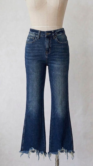 Mica High Rise Crop Flair Dark Moscato/Curvy - Trudy's Trendy Boutique