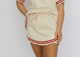 Varsity Ruffle Skort - Trudy's Trendy Boutique
