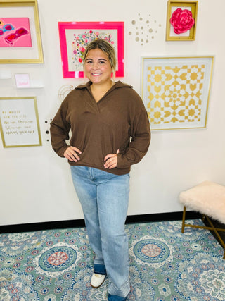 Effortless Edge Ribbed Pullover - Trudy's Trendy Boutique