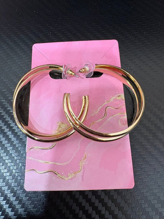 Gold Double Hoops - Trudy's Trendy Boutique