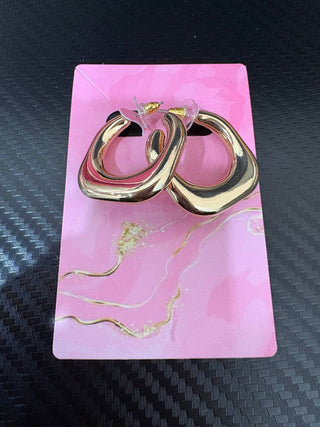 Gold Squoval Earrings - Trudy's Trendy Boutique