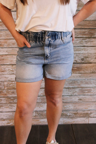 KanCan Paper Bag Jean Shorts - Trudy's Trendy Boutique