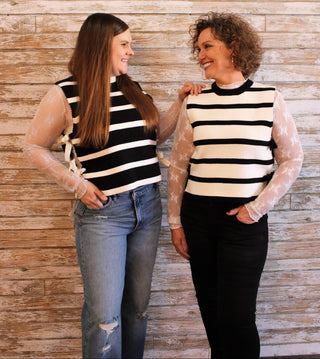 Marina Striped Vest - Trudy's Trendy Boutique