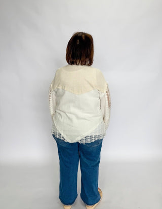 Lacy Luxe Button Up - Trudy's Trendy Boutique