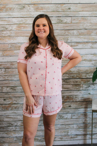 Cherry Pajamas - Trudy's Trendy Boutique
