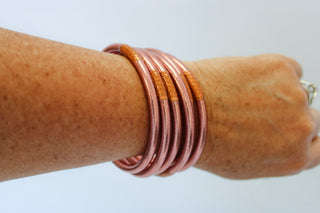 BuDhaGirl Rose Gold All Weather Bangles - Trudy's Trendy Boutique
