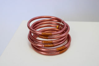 BuDhaGirl Rose Gold All Weather Bangles - Trudy's Trendy Boutique