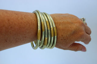 BuDhaGirl Silver All Weather Bangles - Trudy's Trendy Boutique