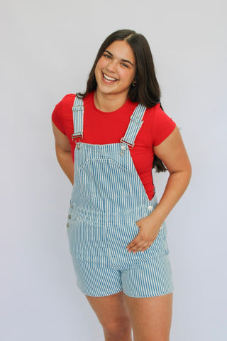 Mica Bib Overall Shorts - Trudy's Trendy Boutique