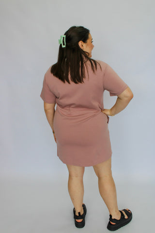 Jetsetter Scuba Drawstring Dress - Trudy's Trendy Boutique