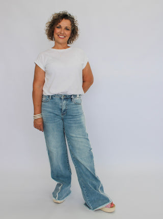 Judy Blue HW Retro Wide Twisted Jeans - Trudy's Trendy Boutique