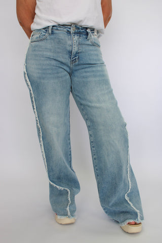 Judy Blue HW Retro Wide Twisted Jeans - Trudy's Trendy Boutique
