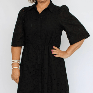 Audrey Eyelet Midi Dress - Trudy's Trendy Boutique