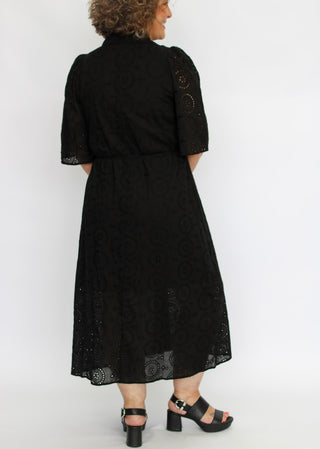 Audrey Eyelet Midi Dress - Trudy's Trendy Boutique