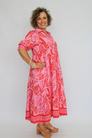 The Botanica Border Dress Reg/Curvy - Trudy's Trendy Boutique