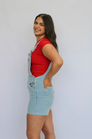 Mica Bib Overall Shorts - Trudy's Trendy Boutique