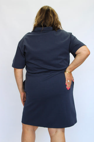 Jetsetter Scuba Drawstring Dress/Curvy - Trudy's Trendy Boutique