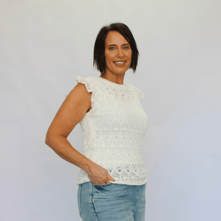 Cloud Nine Lace Trim Top - Trudy's Trendy Boutique
