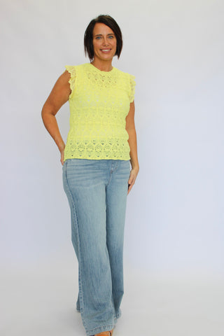 Cloud Nine Lace Trim Top - Trudy's Trendy Boutique