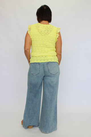 Cloud Nine Lace Trim Top - Trudy's Trendy Boutique