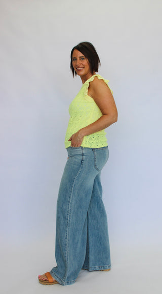 Cloud Nine Lace Trim Top - Trudy's Trendy Boutique