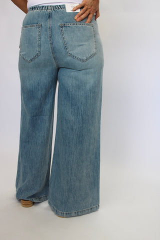 Judy Blue HW Palazzo Pant - Trudy's Trendy Boutique