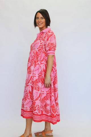 The Botanica Border Dress Reg/Curvy - Trudy's Trendy Boutique