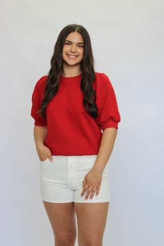 Judy Blue HW Slim White Shorts - Trudy's Trendy Boutique