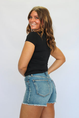 Interlock Short Sleeve Top - Trudy's Trendy Boutique