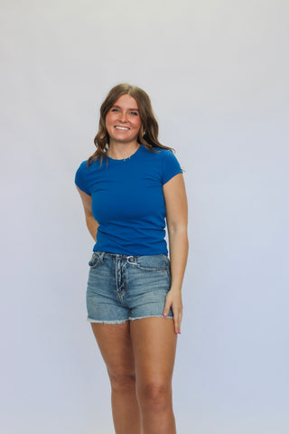 Interlock Short Sleeve Top - Trudy's Trendy Boutique