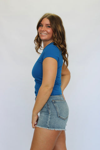 Interlock Short Sleeve Top - Trudy's Trendy Boutique