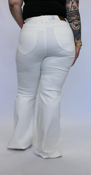 Judy Blue HW Tummy Control White Flares - Trudy's Trendy Boutique