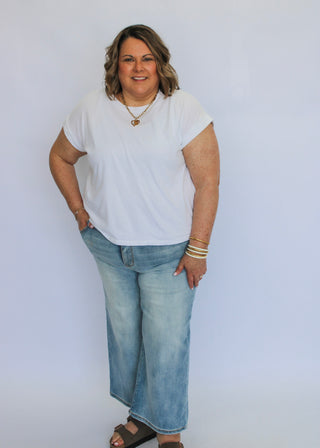 Judy Blue MR Wide Crop Jeans - Trudy's Trendy Boutique