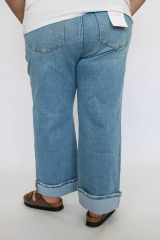 Vervet MidRise Cuffed Slim Wide Jeans Reg/Curvy - Trudy's Trendy Boutique