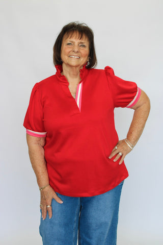 Bistro Bound Contrast Top - Trudy's Trendy Boutique