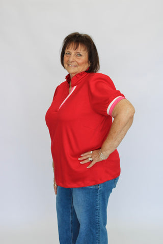 Bistro Bound Contrast Top - Trudy's Trendy Boutique