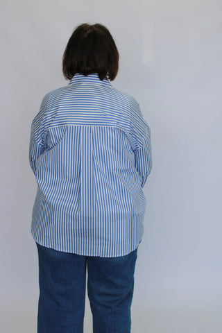 The Line Up Oversized Luxe Button Down - Trudy's Trendy Boutique