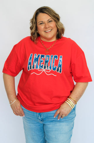 America Tee - Trudy's Trendy Boutique