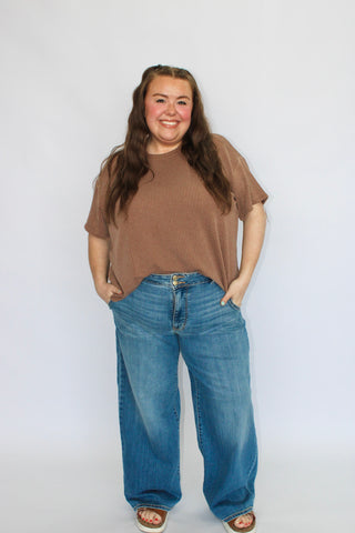 Judy Blue HW Column Trouser/Curvy - Trudy's Trendy Boutique