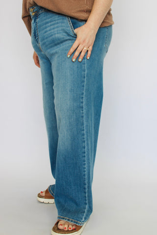 Judy Blue HW Column Trouser/Curvy - Trudy's Trendy Boutique