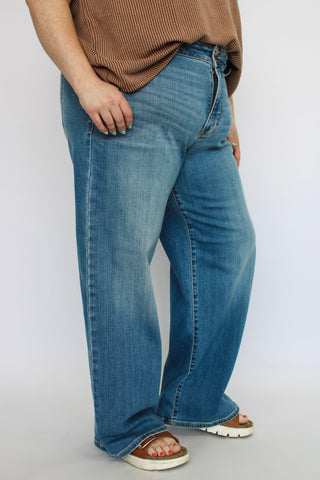 Judy Blue HW Column Trouser/Curvy - Trudy's Trendy Boutique